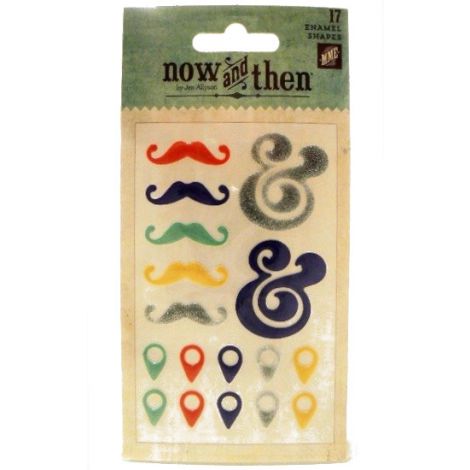 Naklejki emaliowane MME Smile Enamel Shapes, 17szt